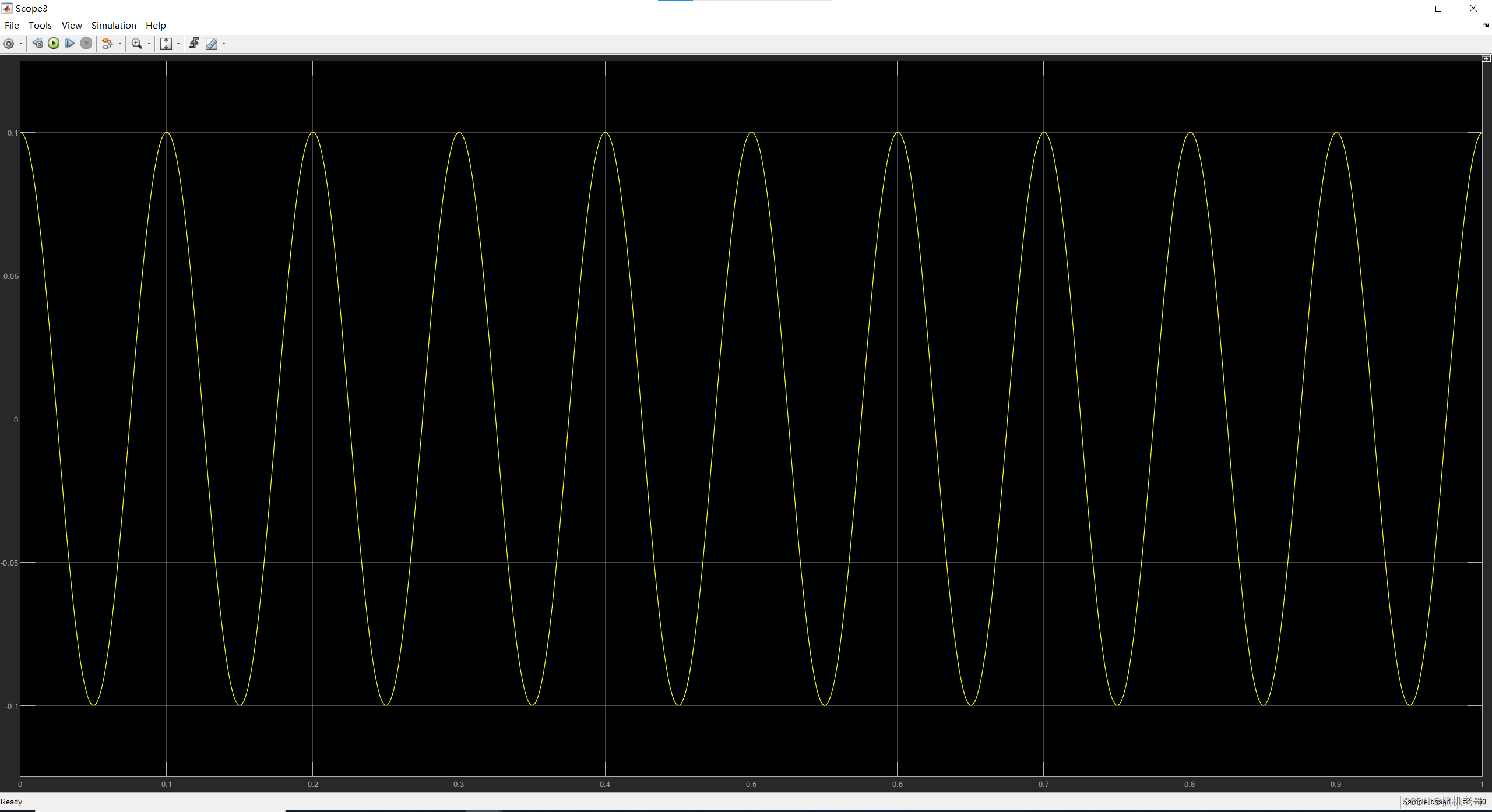 频率10hz幅度为0.1的余弦波