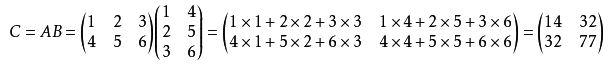 计算矩阵相乘公式